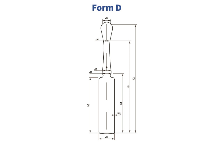 form D ampoules drawing